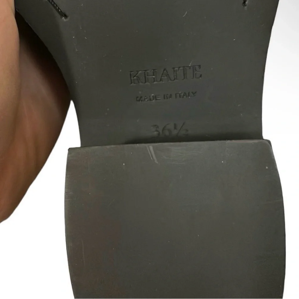 KHAITE Leather Black Over-the-Knee‎ Boots sz 36.5